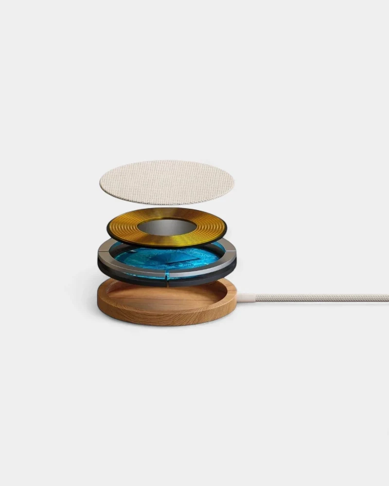 Chargeur induction Magsafe en bois personnalisable