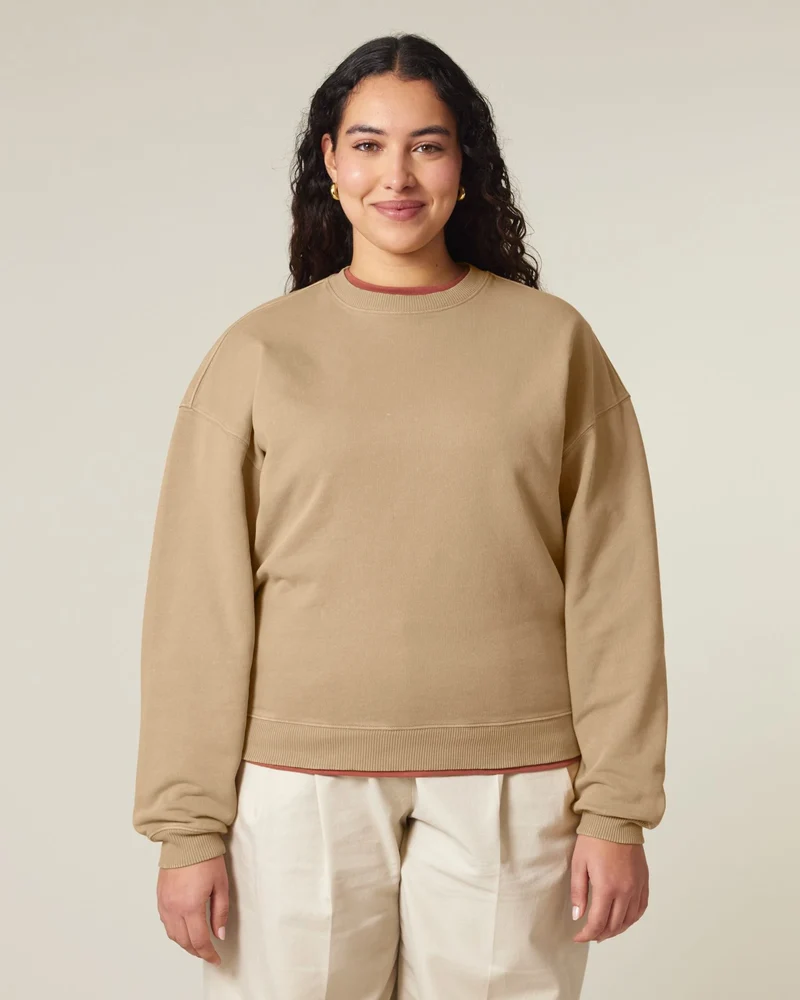 Sweat à col rond coton bio Stanley/Stella Radder 2.0 Vintage à personnaliser