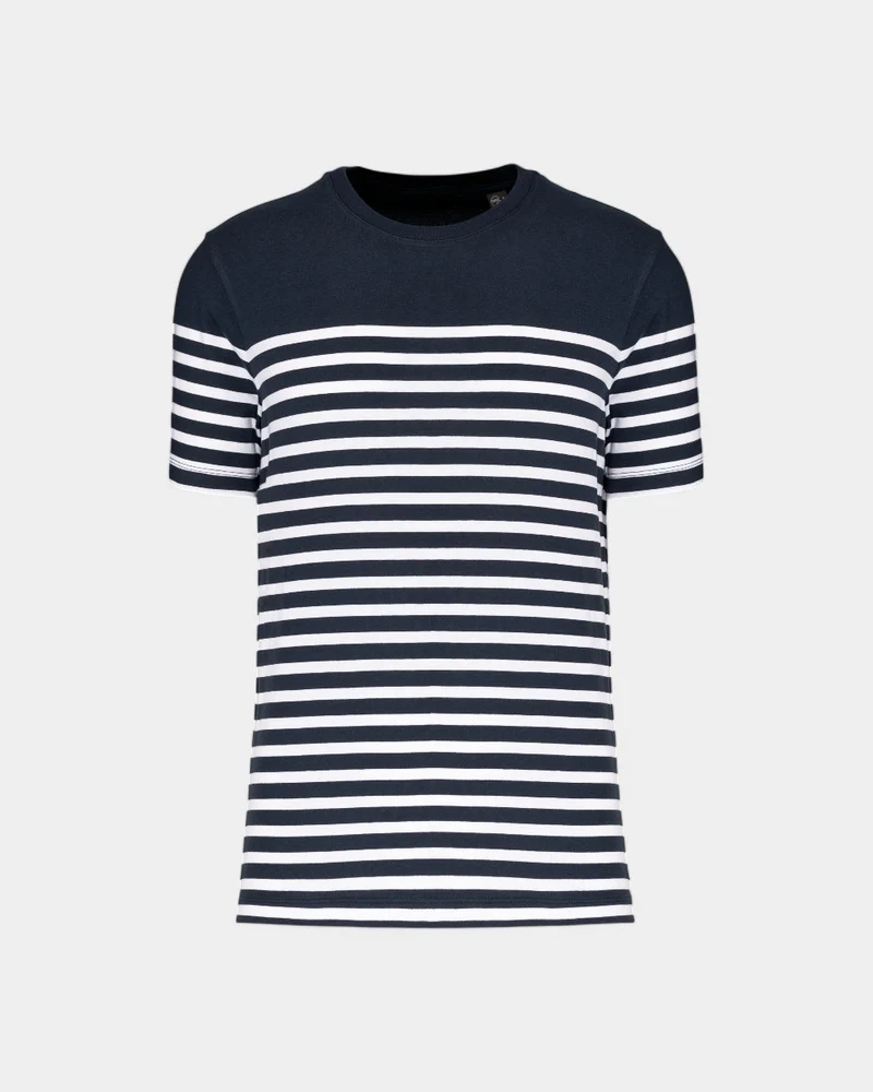 T-shirt marin col rond homme à personnaliser