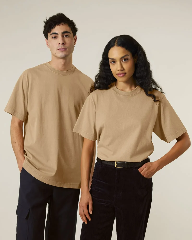 T-shirt unisexe épais coton bio Stanley/Stella Freestyler Vintage à personnaliser