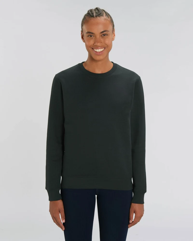 Sweat premium col rond unisexe en coton bio à personnaliser