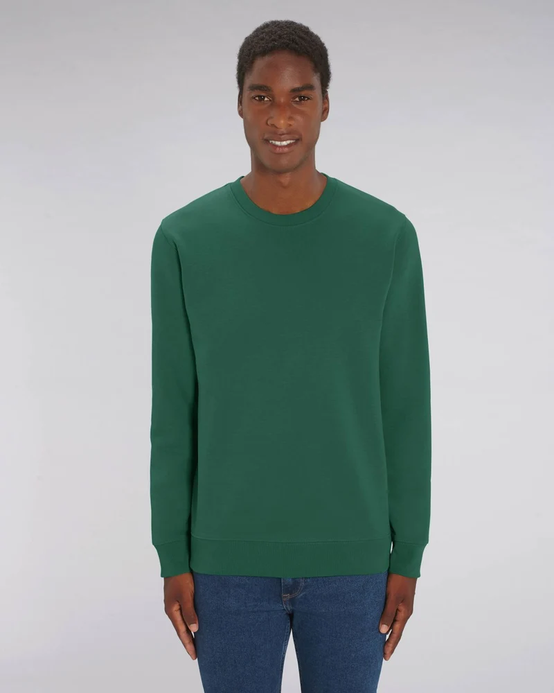Sweat premium col rond unisexe en coton bio à personnaliser