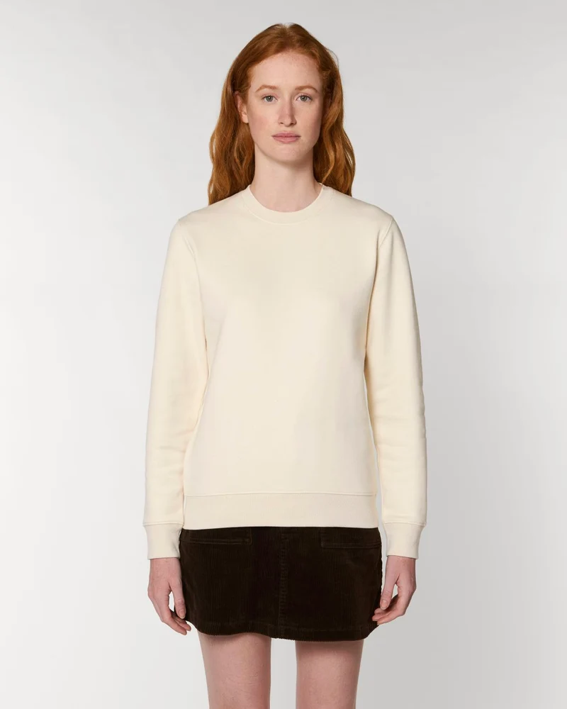 Sweat premium col rond unisexe en coton bio à personnaliser