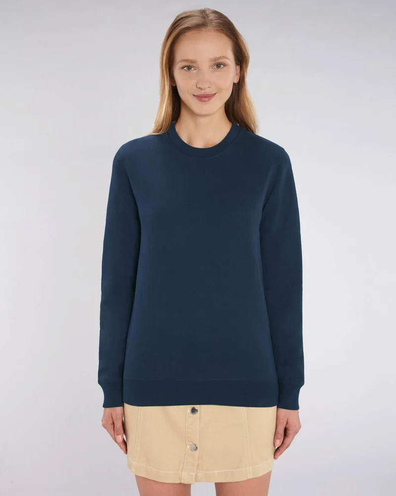 Sweat premium col rond unisexe en coton bio à personnaliser