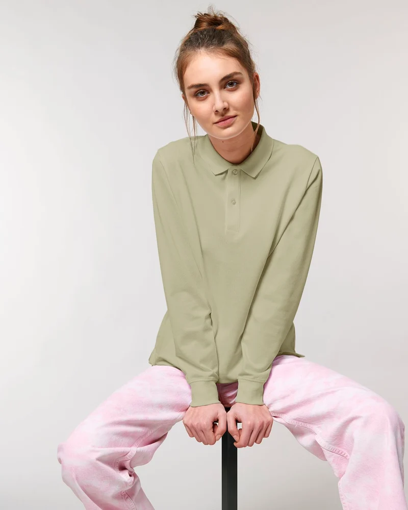 Polo manches longues unisexe personnalisable