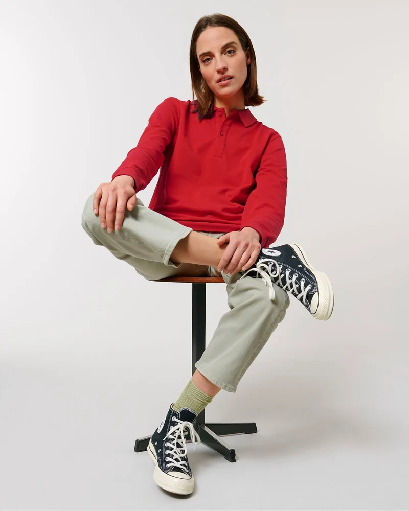 Polo manches longues unisexe personnalisable