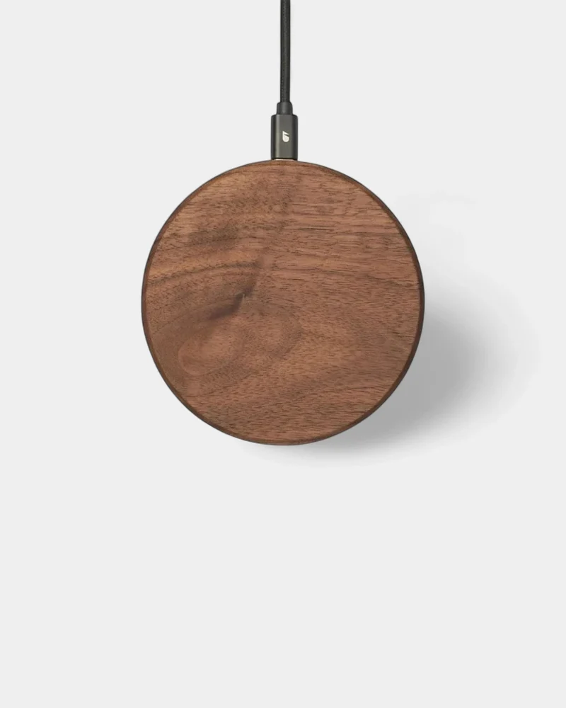 Chargeur à induction en bois de chêne personnalisable