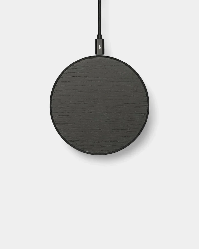 Chargeur à induction en bois de chêne personnalisable