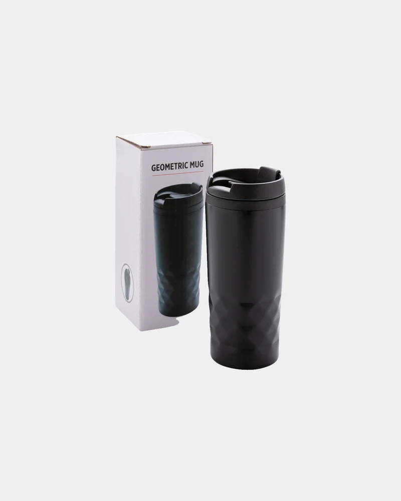 Mug géométrique acier inoxydable 300ml à personnaliser