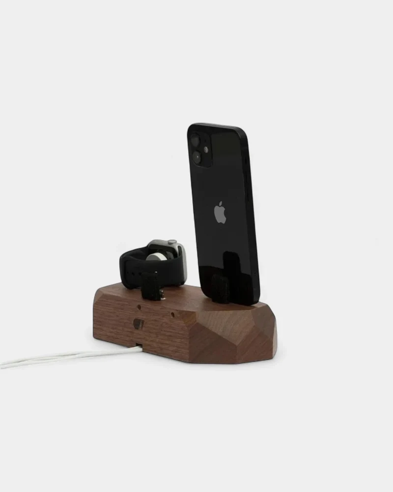 Chargeur à induction en bois 3 en 1 à personnaliser