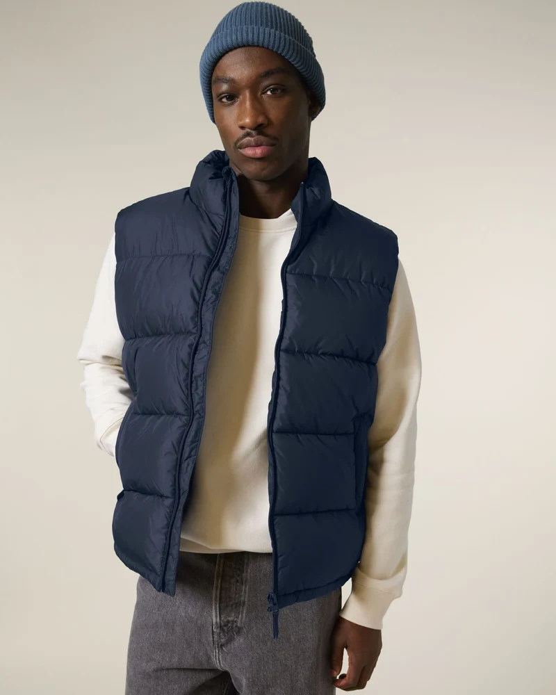 Gilet matelassé unisexe en polyester recyclé à personnaliser