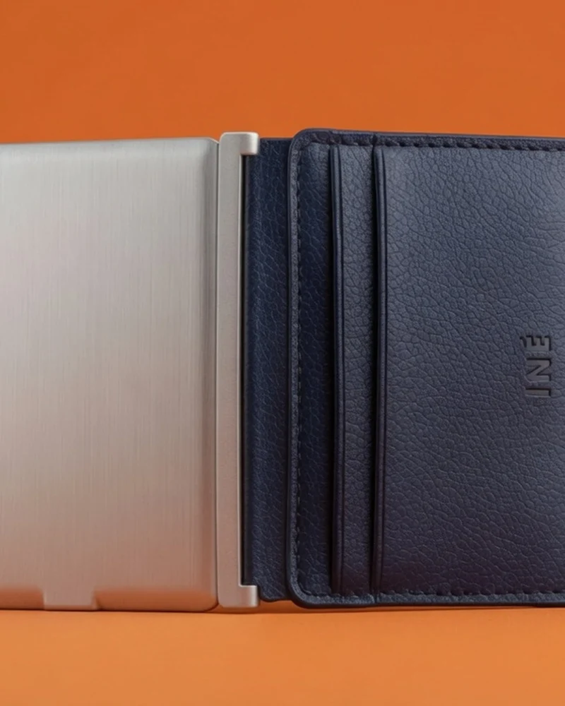 Porte-cartes anti-RFID en cuir recyclé à personnaliser