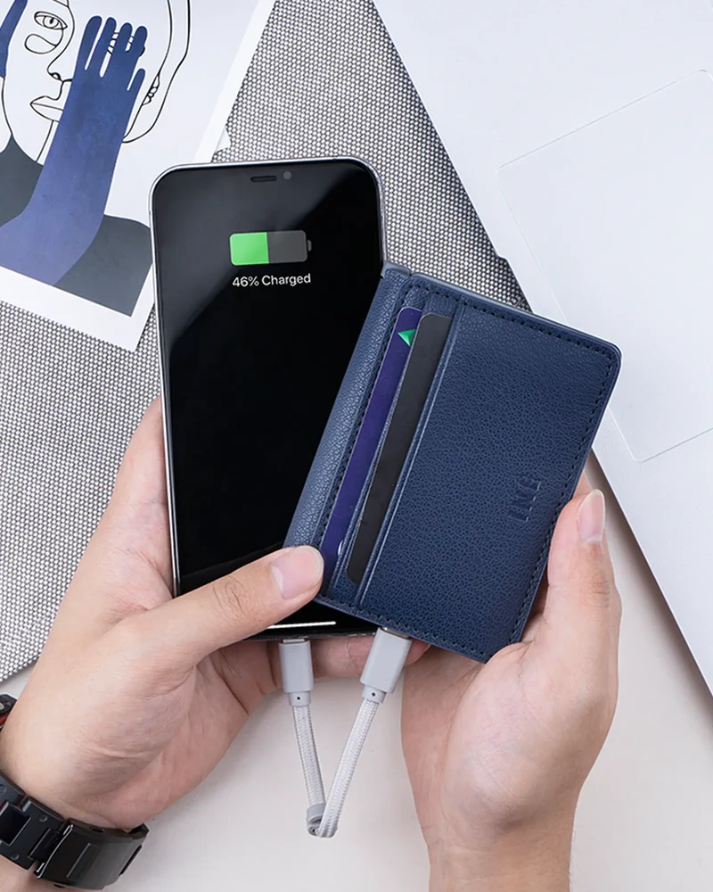 Porte-cartes anti-RFID en cuir recyclé à personnaliser