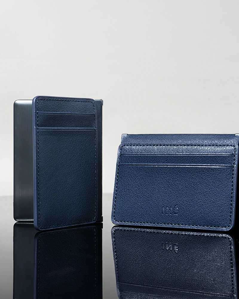 Porte-cartes anti-RFID en cuir recyclé à personnaliser