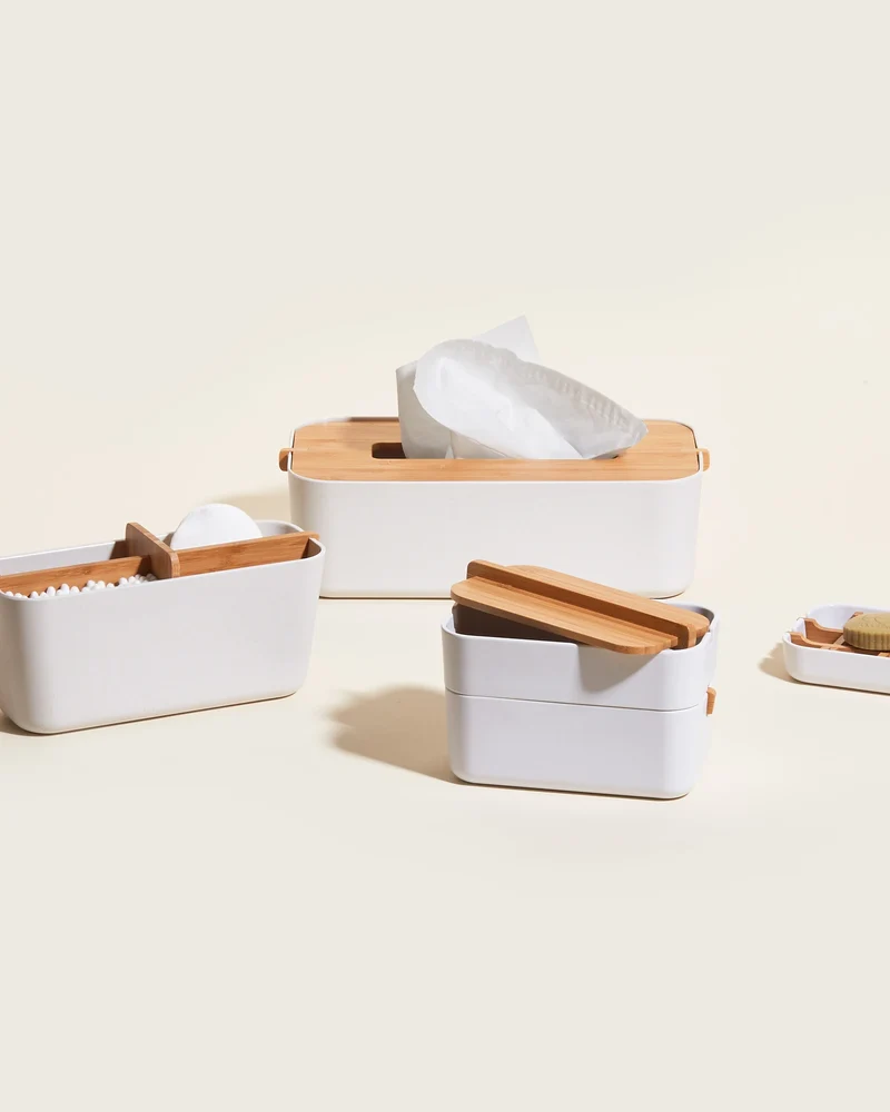 Boîte décorative en bambou Lexon Zen Tissue Box à personnaliser