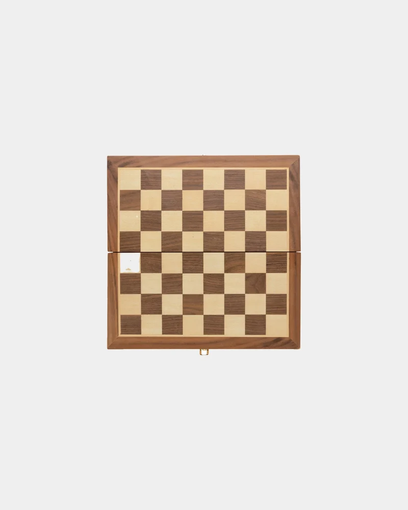 Jeu d'échecs pliable en bois à personnaliser