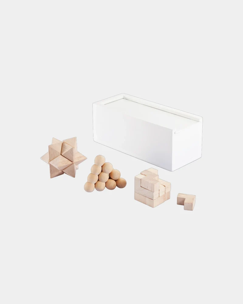 Casse-tête en bois FSC 3 pièces à personnaliser