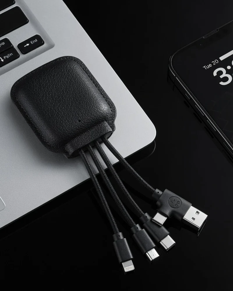 Batterie externe plastique recyclé NFC à personnaliser