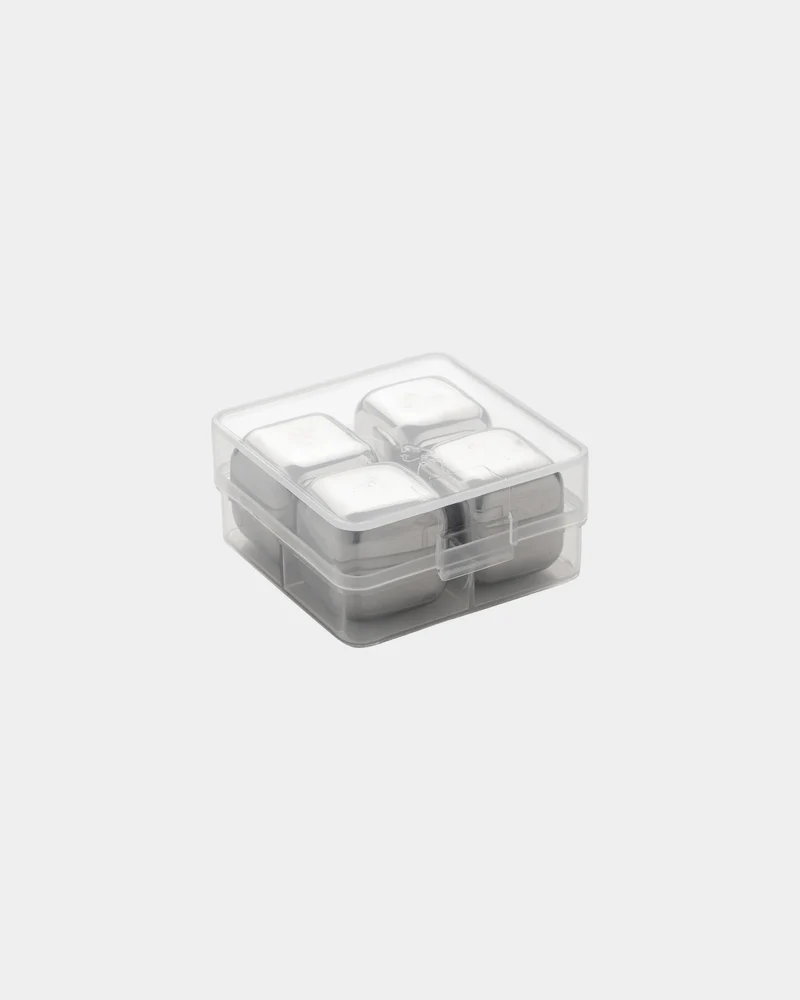 Glaçons réutilisables acier inoxydable 4pcs à personnaliser