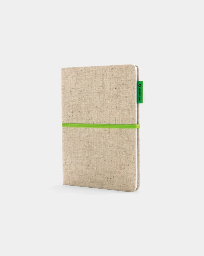 Carnet A5 en jute et bambou à personnaliser