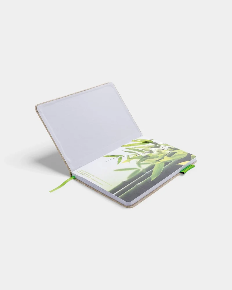 Carnet A5 en jute et bambou à personnaliser